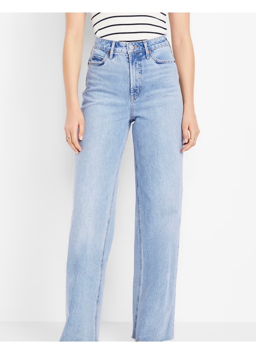 Old Navy Light Blue Sky Hi Straight Jeans Extra High Rise Size 18